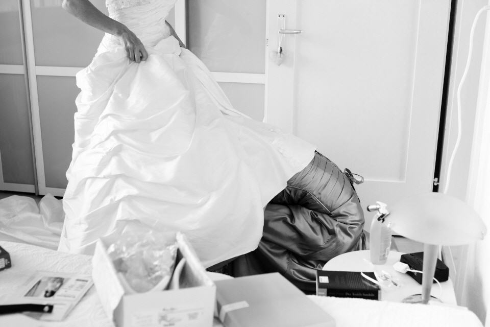 Morgenimpression: Braut und Mutter